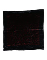 Dolce & Gabbana Black Red Viscose Square Men Foulard Scarf